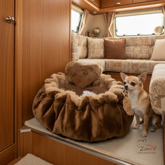 ZUMiE Hunde Thermobett /Buddelbett  Pompeux Gr.S  z.B. Chihuahua, Farbe Braun