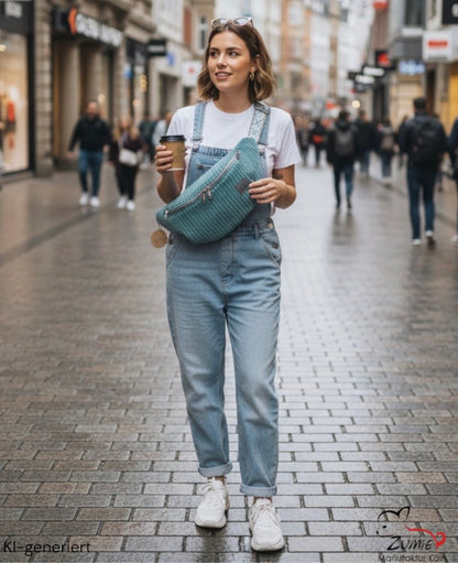 ZUMiE Crossbody Bag Gr.XL / Gassitasche, Farbe Aqua