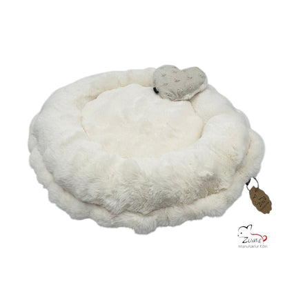 Pompeux Hunde Bodenkissen Rund, Gr. S ca. 60cm, Farbe Sahne