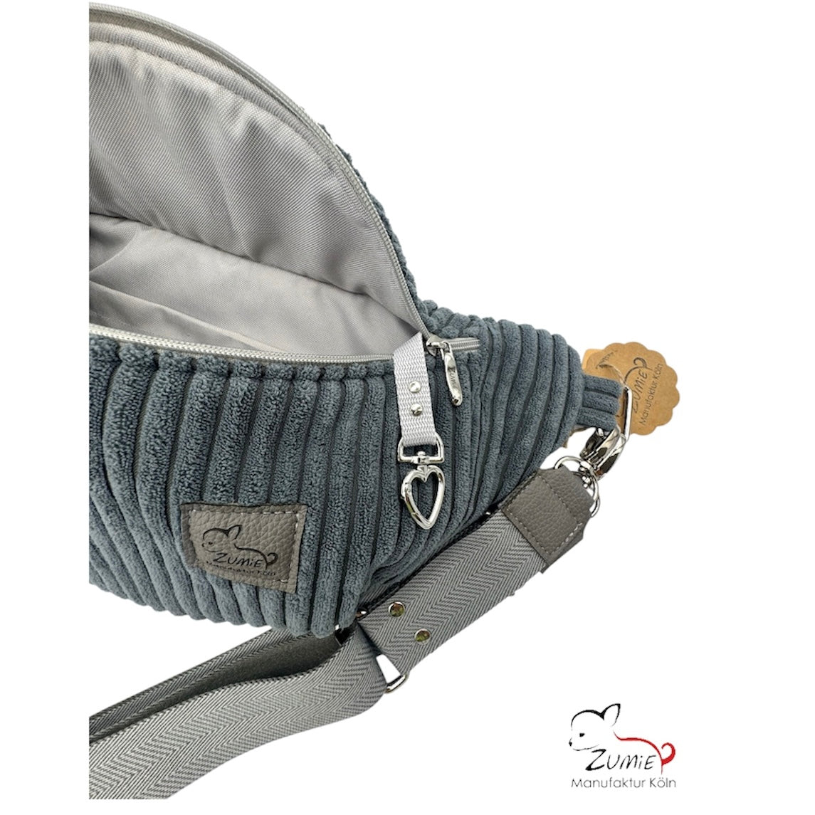 ZUMiE Crossbody Bag Gr.XL / Gassitasche, Farbe  Dunkelgrau