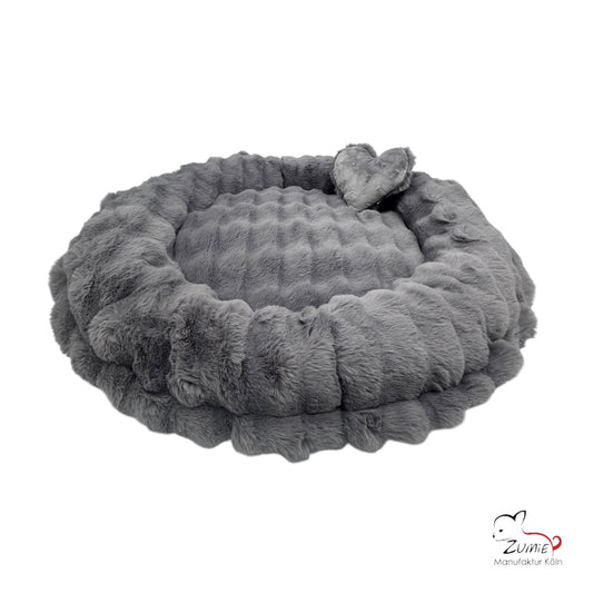Pompeux Hunde Bodenkissen Rund, Gr.M ca.75cm, Farbe Grau