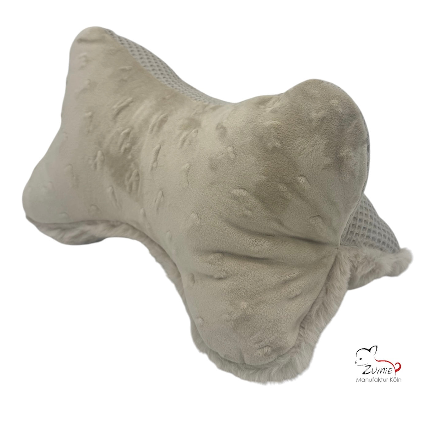 ZUMiE Leseknochen Kollektion Pompeux, Bestickung "Kuschelzone", Farbe Beige
