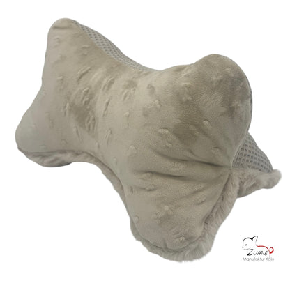 ZUMiE Leseknochen Kollektion Pompeux, Bestickung "Kuschelzone", Farbe Beige