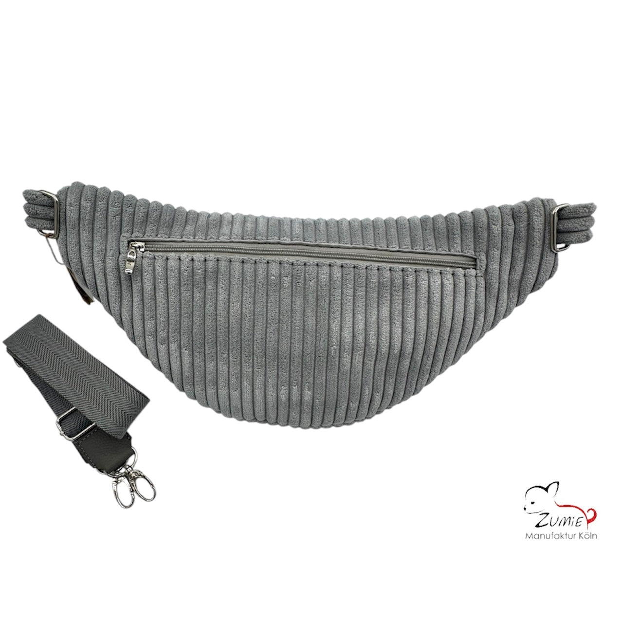 ZUMiE Crossbody Bag Gr.XL / Gassitasche, Farbe Hellgrau