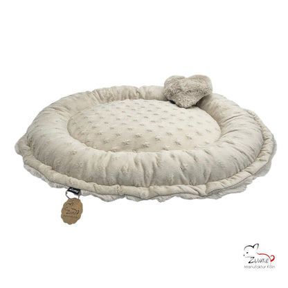 Pompeux Hunde Bodenkissen Oval, Gr. M ca.80cm x 65cm, Farbe Beige