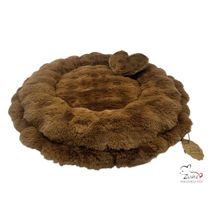 Pompeux Hunde Bodenkissen Rund, Gr. S ca.60cm, Farbe Braun