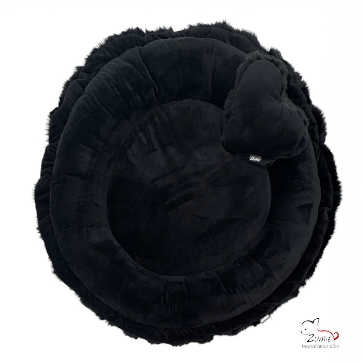 Pompeux Hunde Bodenkissen Rund, Gr. S ca.60cm, Farbe Schwarz