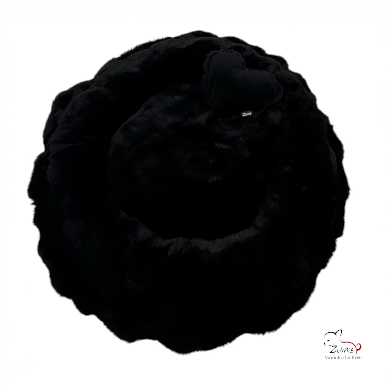 Pompeux Hunde Bodenkissen Rund, Gr. S ca.60cm, Farbe Schwarz