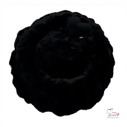 Pompeux Hunde Bodenkissen Rund, Gr. S ca.60cm, Farbe Schwarz